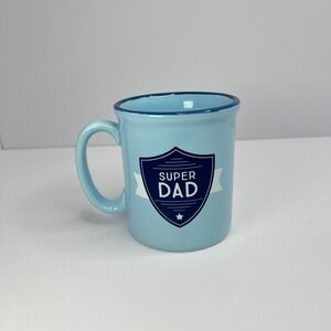 Super Dad Mug by Hallmark Light Blue Navy Father's Day Father-to-Be New Dad Gift